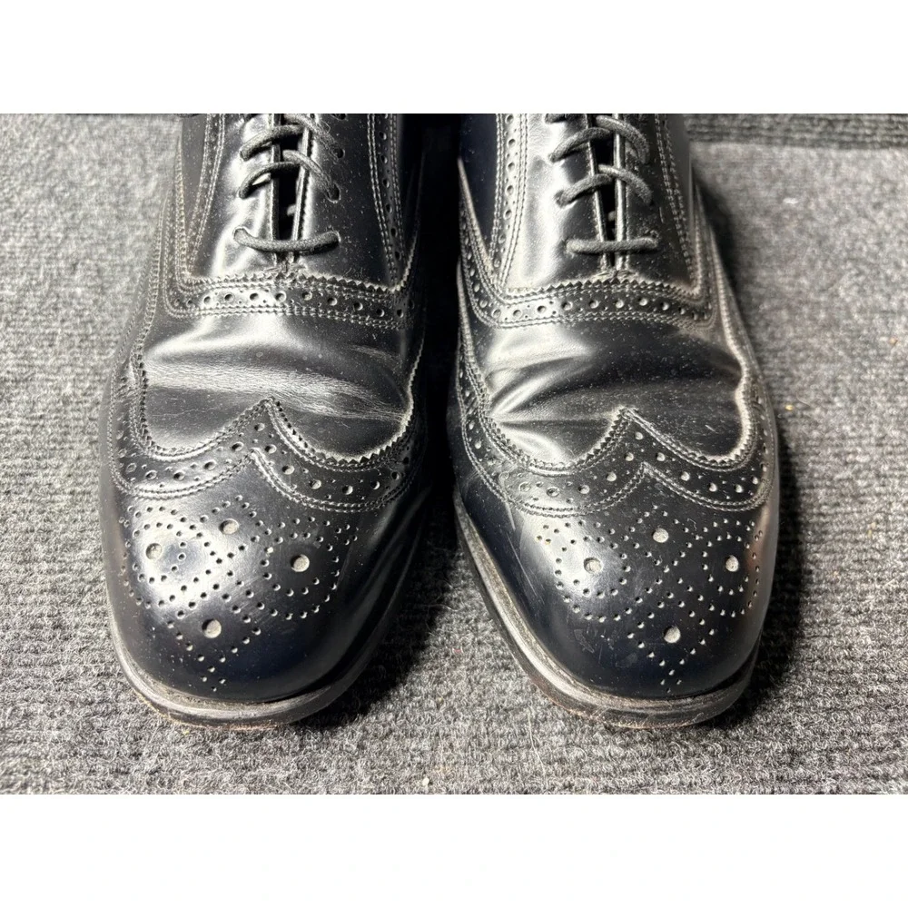 Florsheim Mens Black Leather Wingtip Oxford Brogue Dress Shoes D70018-FL 11 D